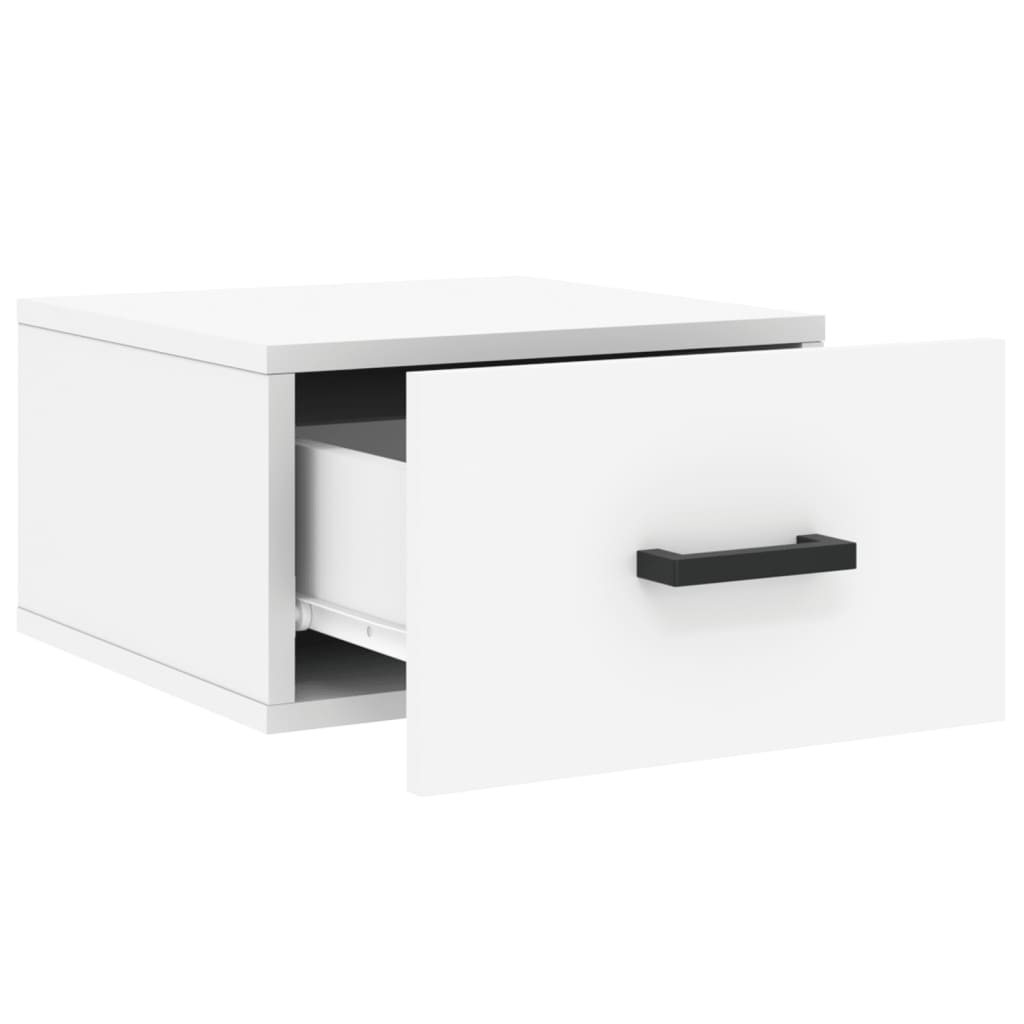 Comodino a Muro Bianco 35x35x20 cm | homemem39