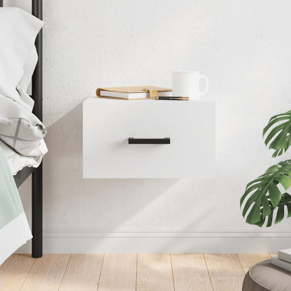 Comodino a Muro Bianco 35x35x20 cm | homemem39