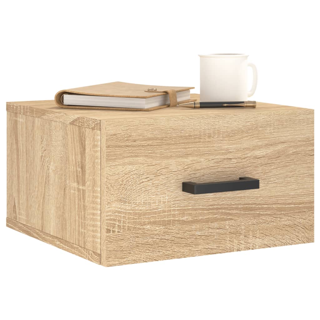 Comodini a Muro 2 pz Rovere Sonoma 35x35x20 cm | homemem39