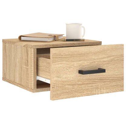 Comodini a Muro 2 pz Rovere Sonoma 35x35x20 cm