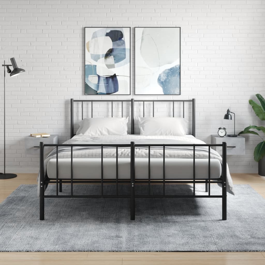 Comodini a Muro 2 pz Grigio Cemento 35x35x20 cm | homemem39