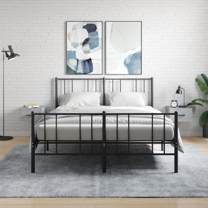 Comodini a Muro 2 pz Grigio Cemento 35x35x20 cm | homemem39