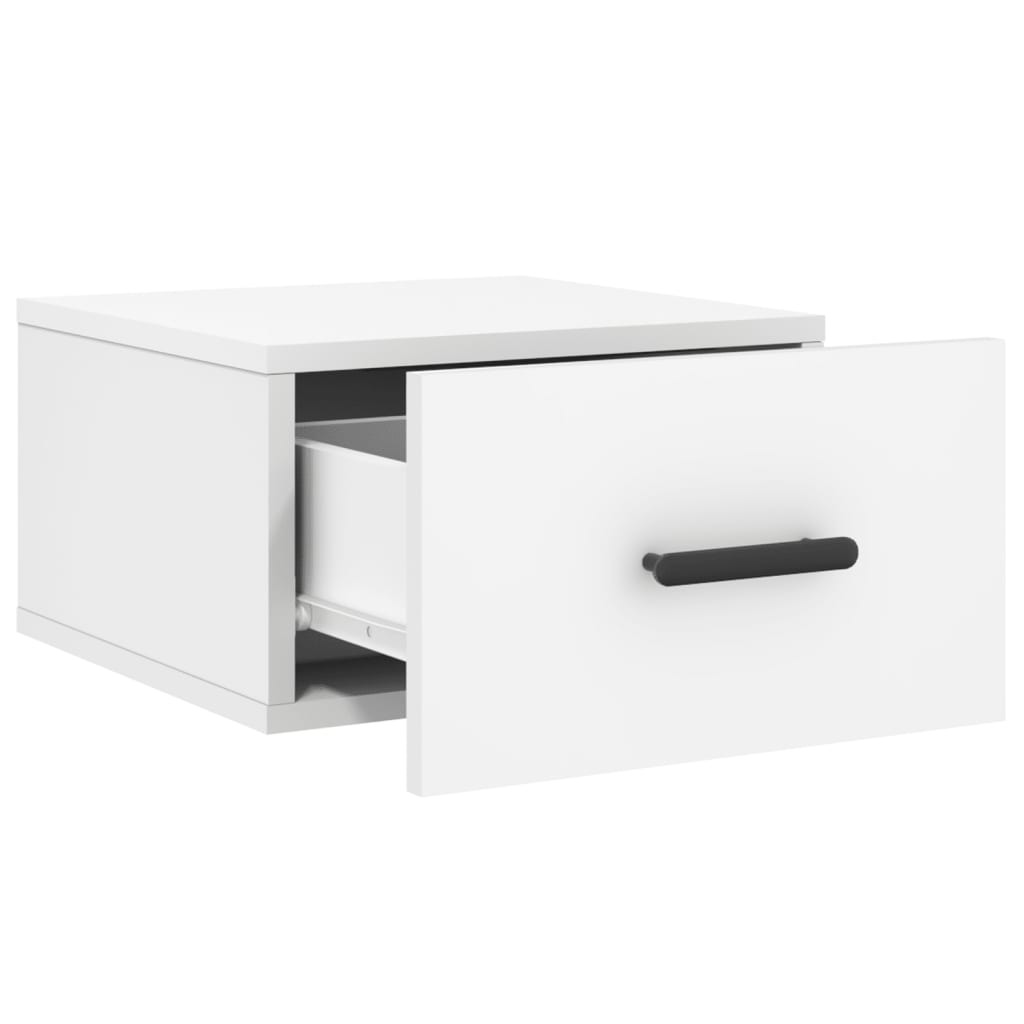 Comodino a Muro Bianco 35x35x20 cm | homemem39