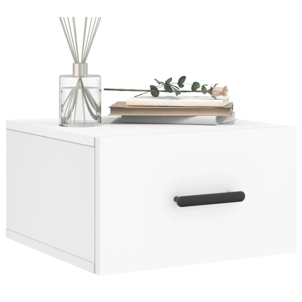 Comodini a Muro 2 pz Bianchi 35x35x20 cm | homemem39