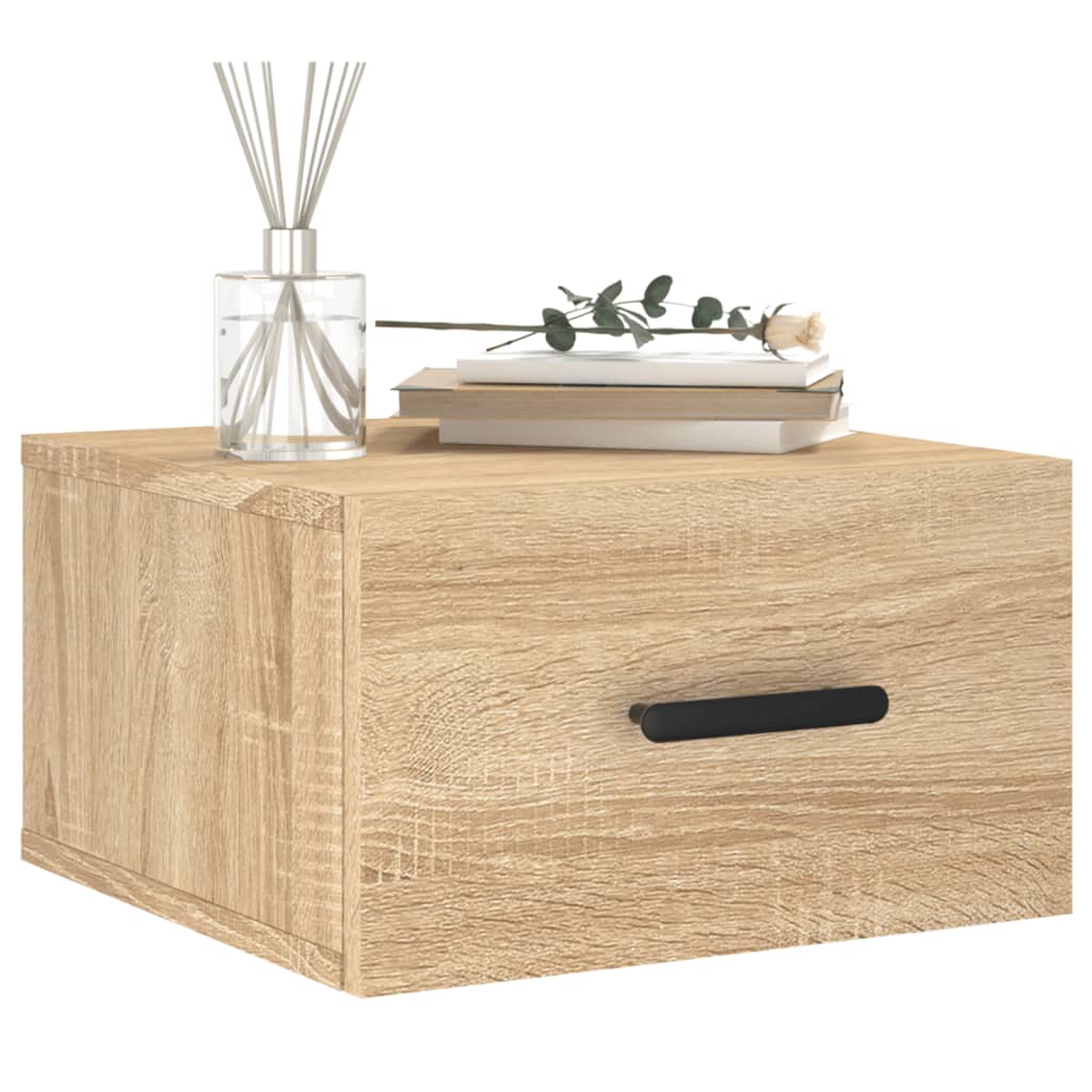 Comodino a Muro Rovere Sonoma 35x35x20 cm | homemem39