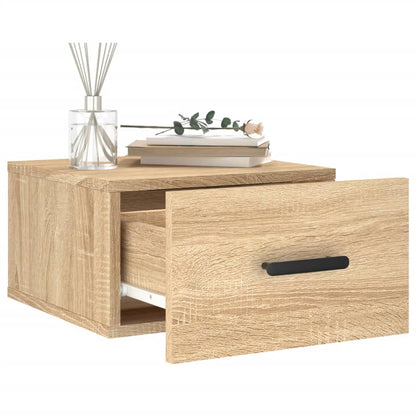 Comodino a Muro Rovere Sonoma 35x35x20 cm