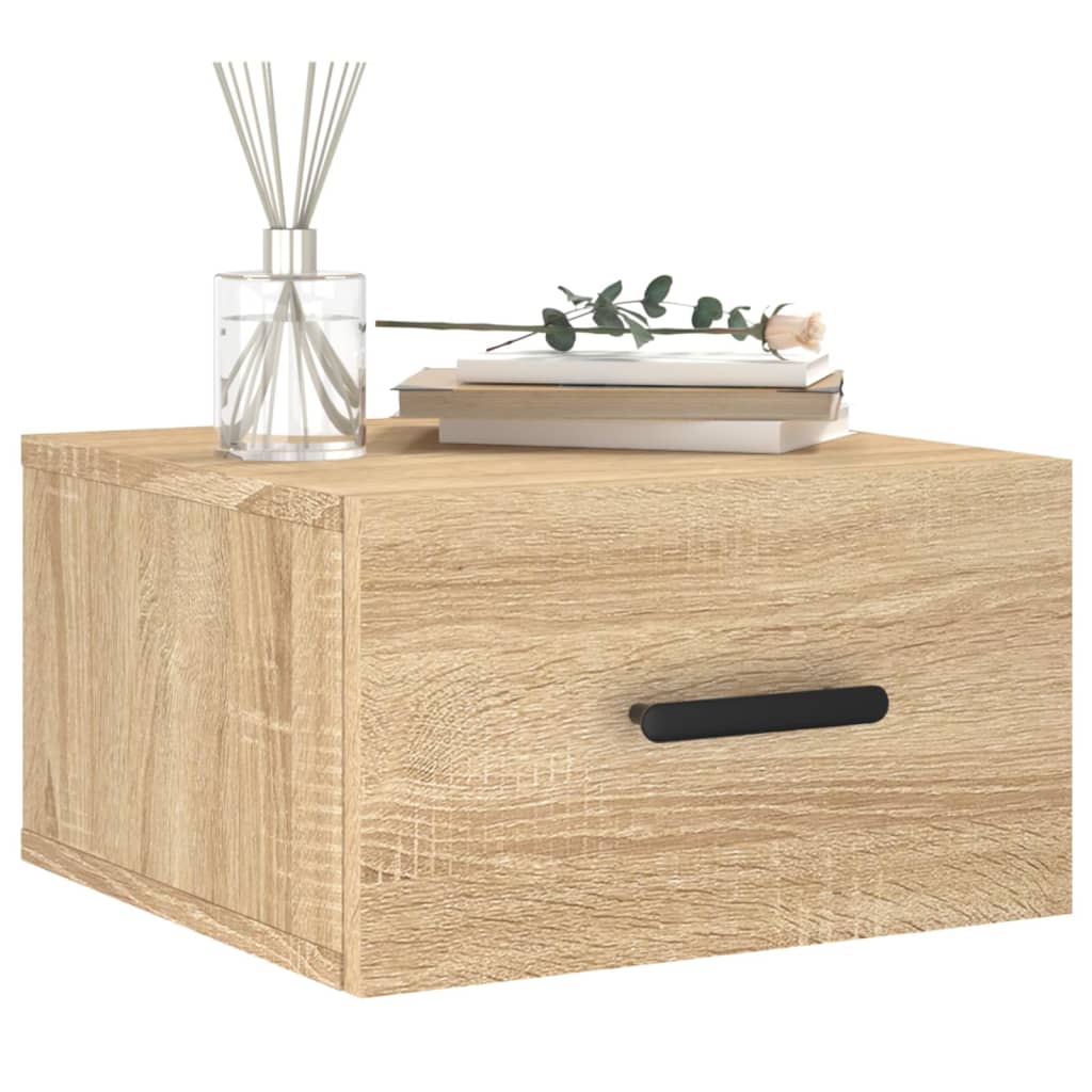 Comodini a Muro 2 pz Rovere Sonoma 35x35x20 cm | homemem39