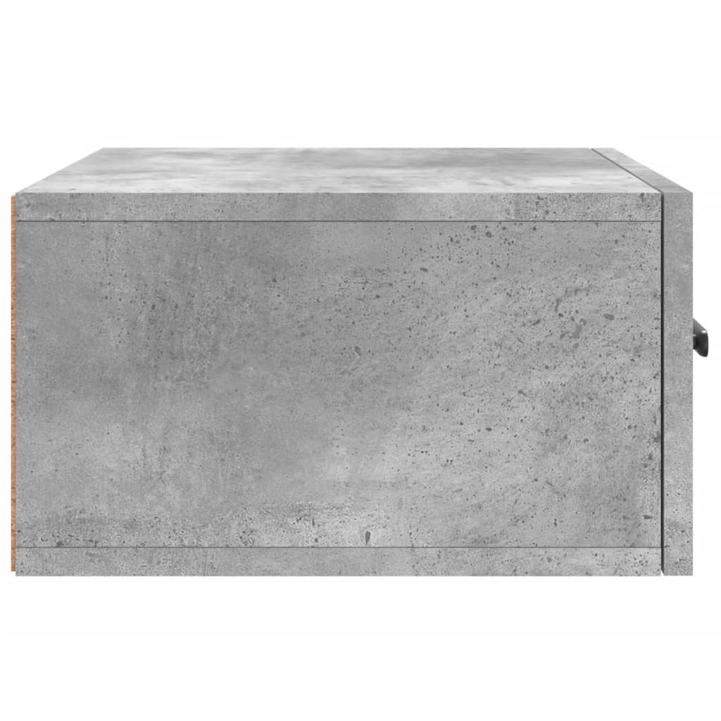 Comodino a Muro Grigio Cemento 35x35x20 cm | homemem39