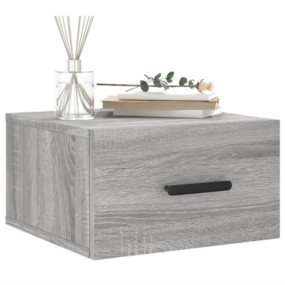 Comodino a Muro Grigio Sonoma 35x35x20 cm | homemem39