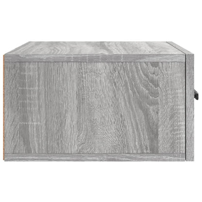 Comodino a Muro Grigio Sonoma 35x35x20 cm
