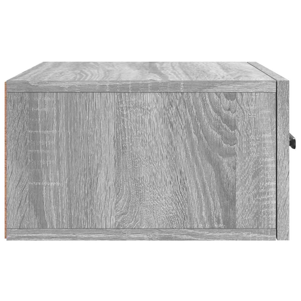 Comodini a Muro 2 pz Grigio Sonoma 35x35x20 cm