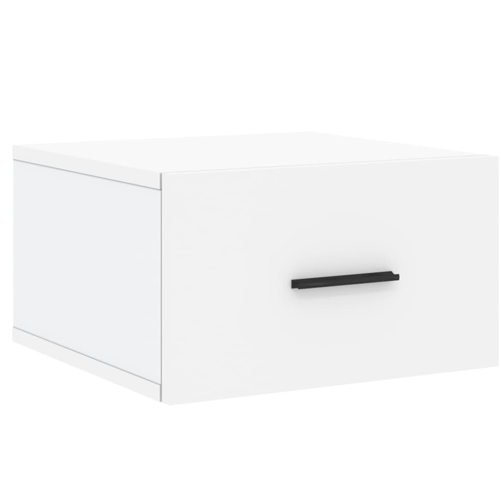 Comodino a Muro Bianco 35x35x20 cm | homemem39