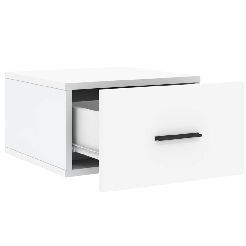 Comodino a Muro Bianco 35x35x20 cm | homemem39
