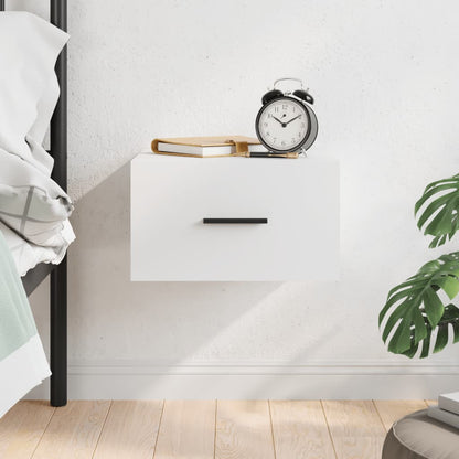 Comodino a Muro Bianco 35x35x20 cm | homemem39