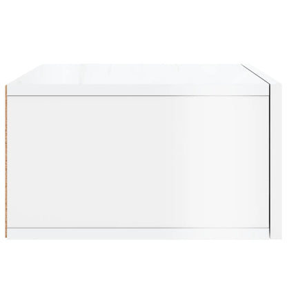 Comodini a Muro 2 pz Bianco Lucido 35x35x20 cm