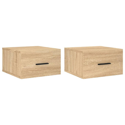 Comodini a Muro 2 pz Rovere Sonoma 35x35x20 cm | homemem39