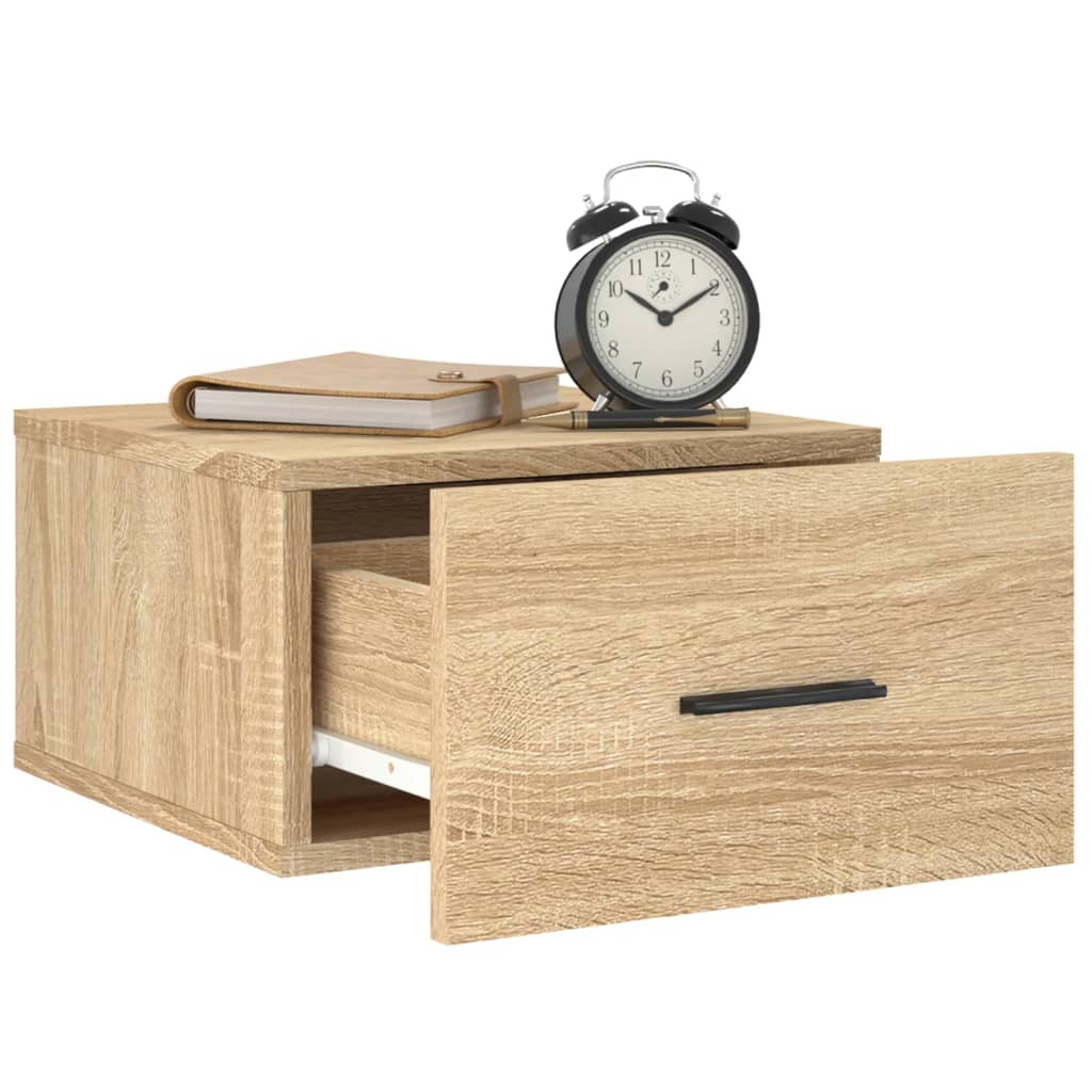 Comodini a Muro 2 pz Rovere Sonoma 35x35x20 cm