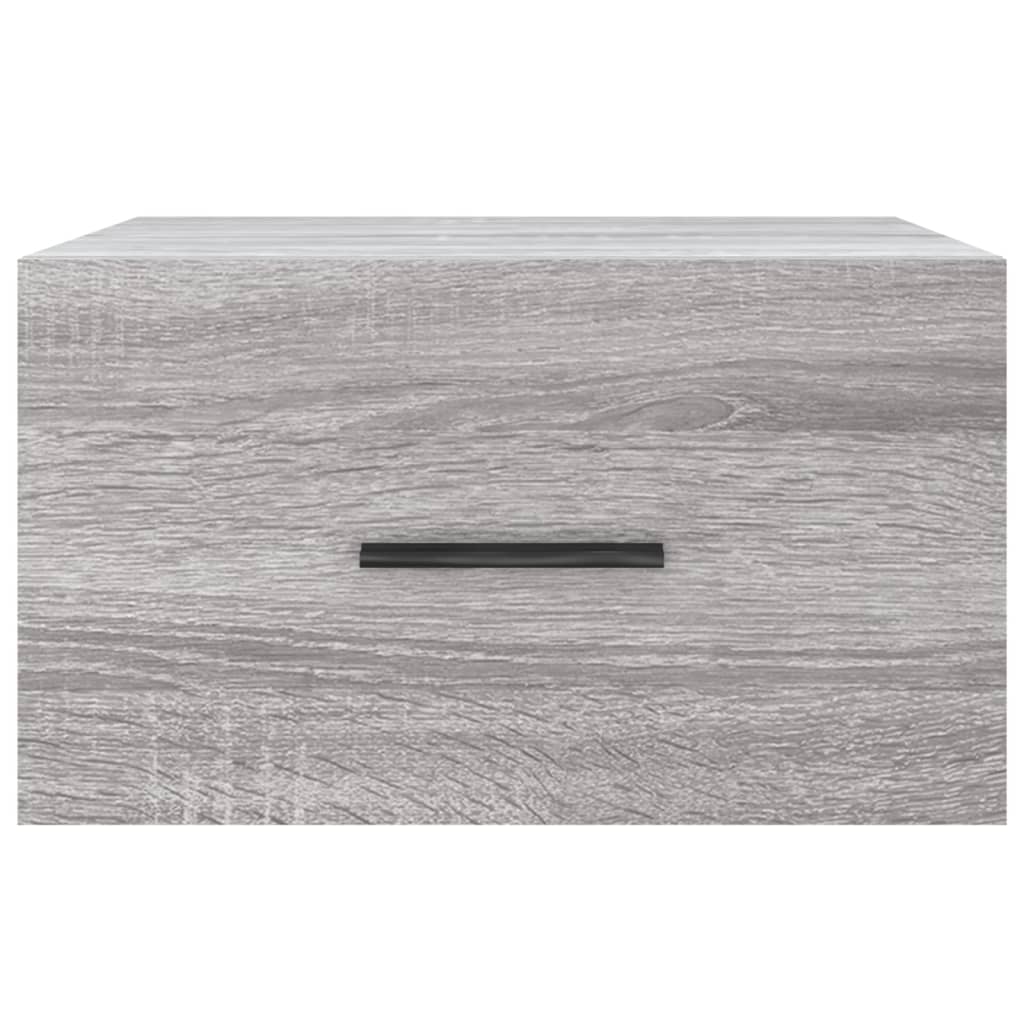 Comodino a Muro Grigio Sonoma 35x35x20 cm | homemem39