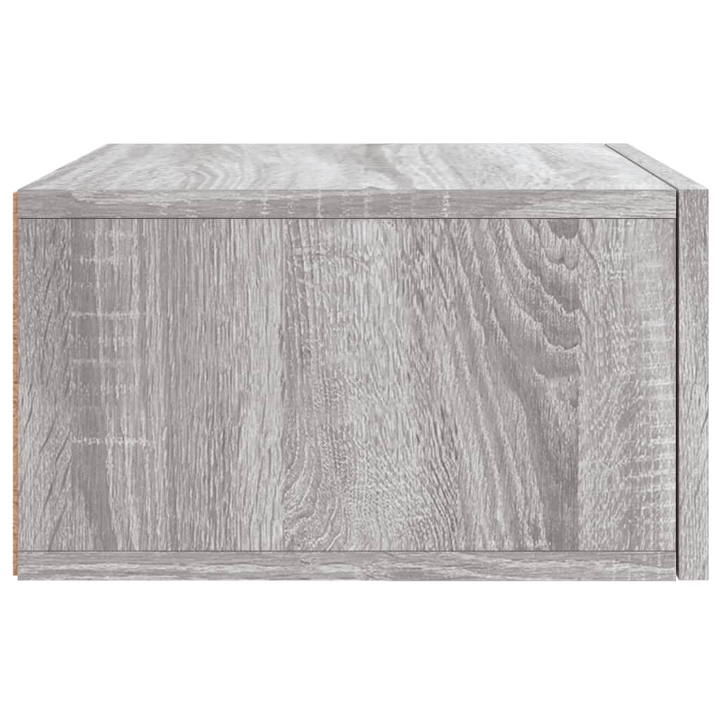 Comodino a Muro Grigio Sonoma 35x35x20 cm
