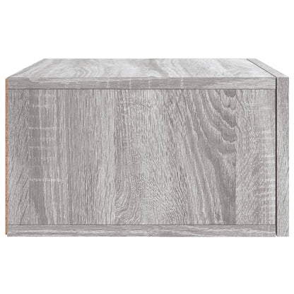 Comodino a Muro Grigio Sonoma 35x35x20 cm