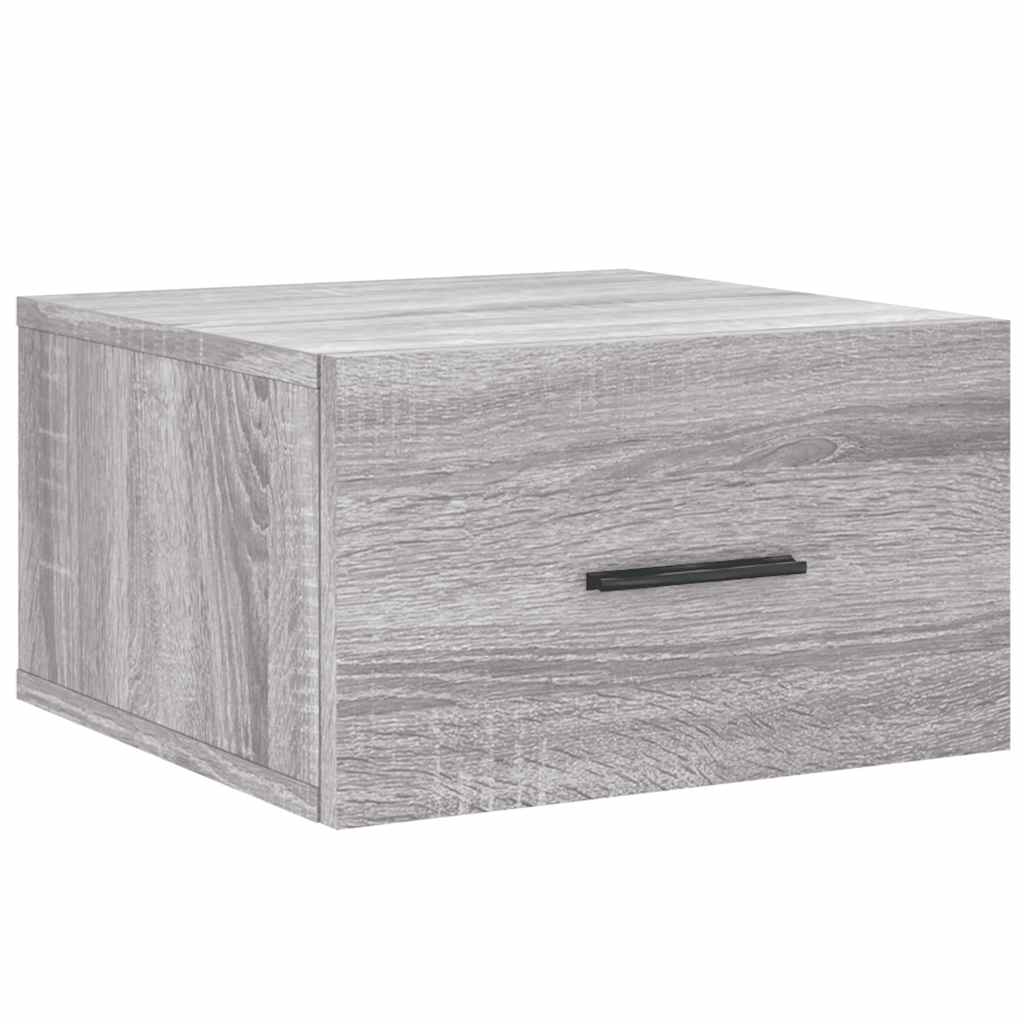Comodini a Muro 2 pz Grigio Sonoma 35x35x20 cm