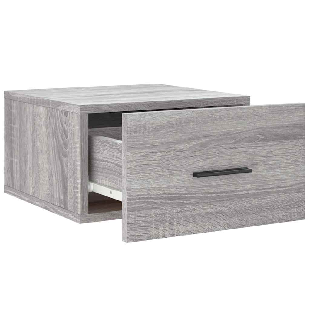 Comodini a Muro 2 pz Grigio Sonoma 35x35x20 cm