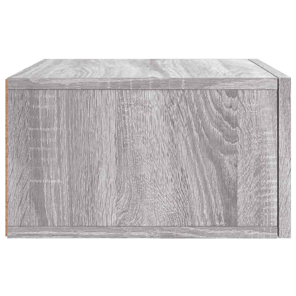 Comodini a Muro 2 pz Grigio Sonoma 35x35x20 cm