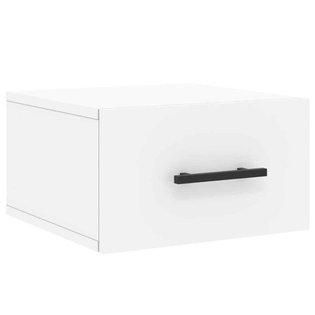 Comodino a Muro Bianco 35x35x20 cm | homemem39