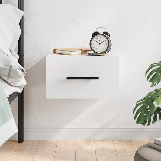 Comodino a Muro Bianco 35x35x20 cm | homemem39