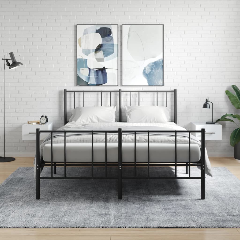 Comodini a Muro 2 pz Bianchi 35x35x20 cm | homemem39
