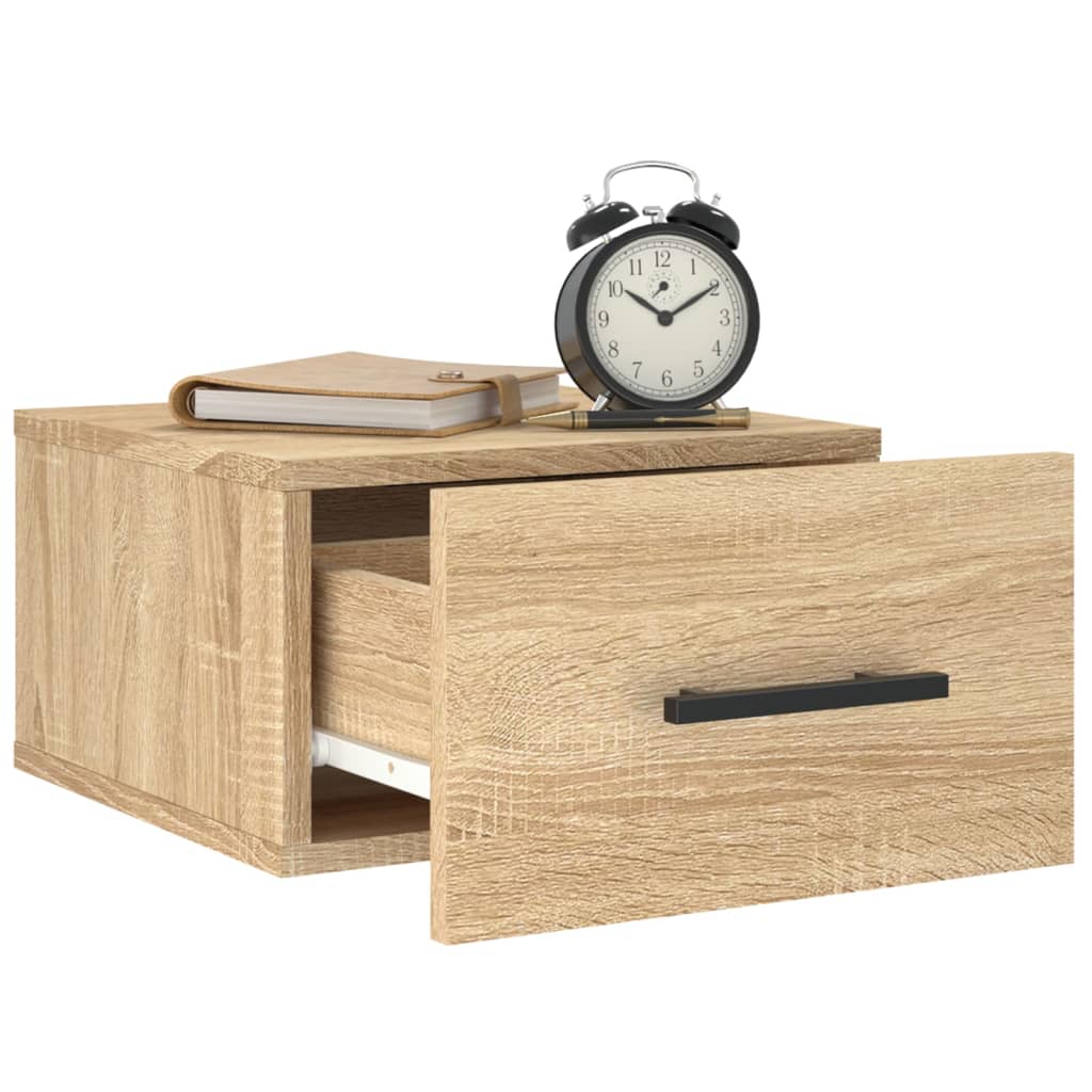 Comodino a Muro Rovere Sonoma 35x35x20 cm | homemem39