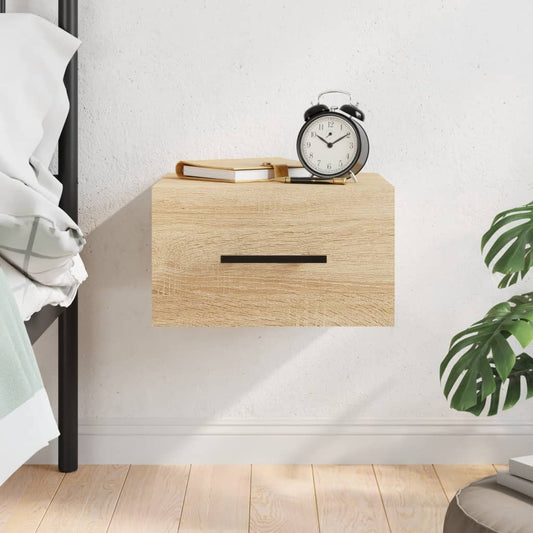 Comodino a Muro Rovere Sonoma 35x35x20 cm | homemem39