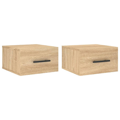 Comodini a Muro 2 pz Rovere Sonoma 35x35x20 cm | homemem39