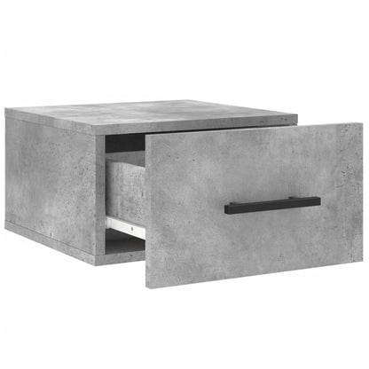 Comodini a Muro 2 pz Grigio Cemento 35x35x20 cm