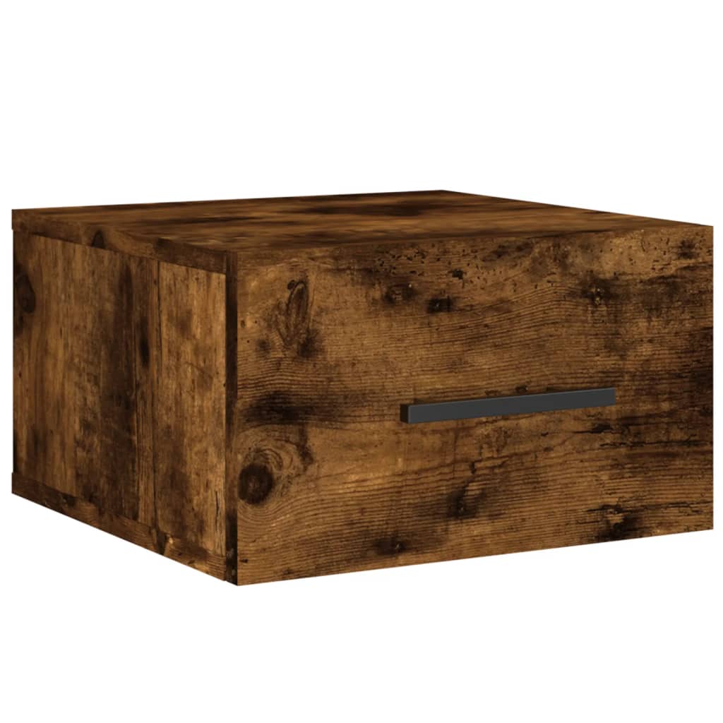 Comodino a Muro Rovere Fumo 35x35x20 cm | homemem39