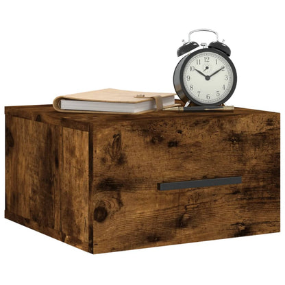 Comodini a Muro 2 pz Rovere Fumo 35x35x20 cm | homemem39