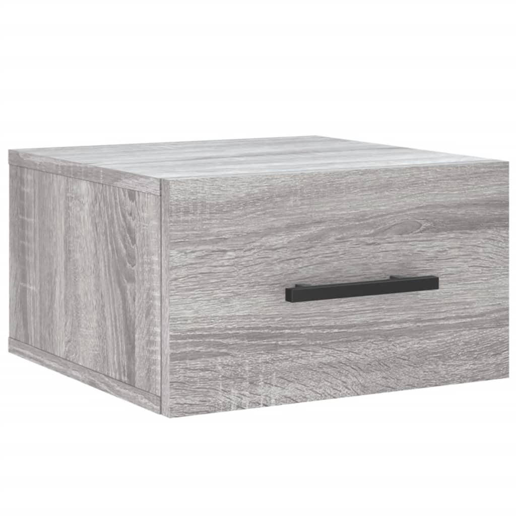 Comodino a Muro Grigio Sonoma 35x35x20 cm | homemem39