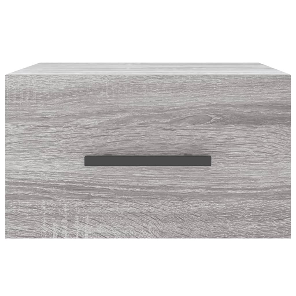 Comodino a Muro Grigio Sonoma 35x35x20 cm | homemem39