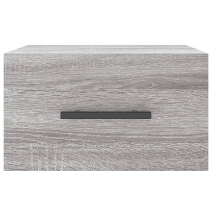 Comodino a Muro Grigio Sonoma 35x35x20 cm
