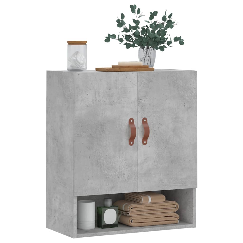 Armadietto a Muro Grigio Cemento 60x31x70 cm Legno Multistrato | homemem39
