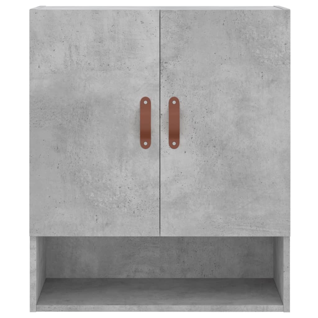 Armadietto a Muro Grigio Cemento 60x31x70 cm Legno Multistrato