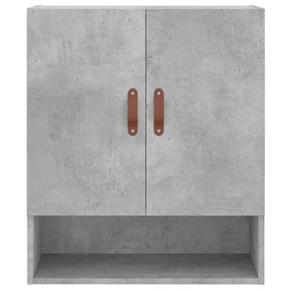Armadietto a Muro Grigio Cemento 60x31x70 cm Legno Multistrato