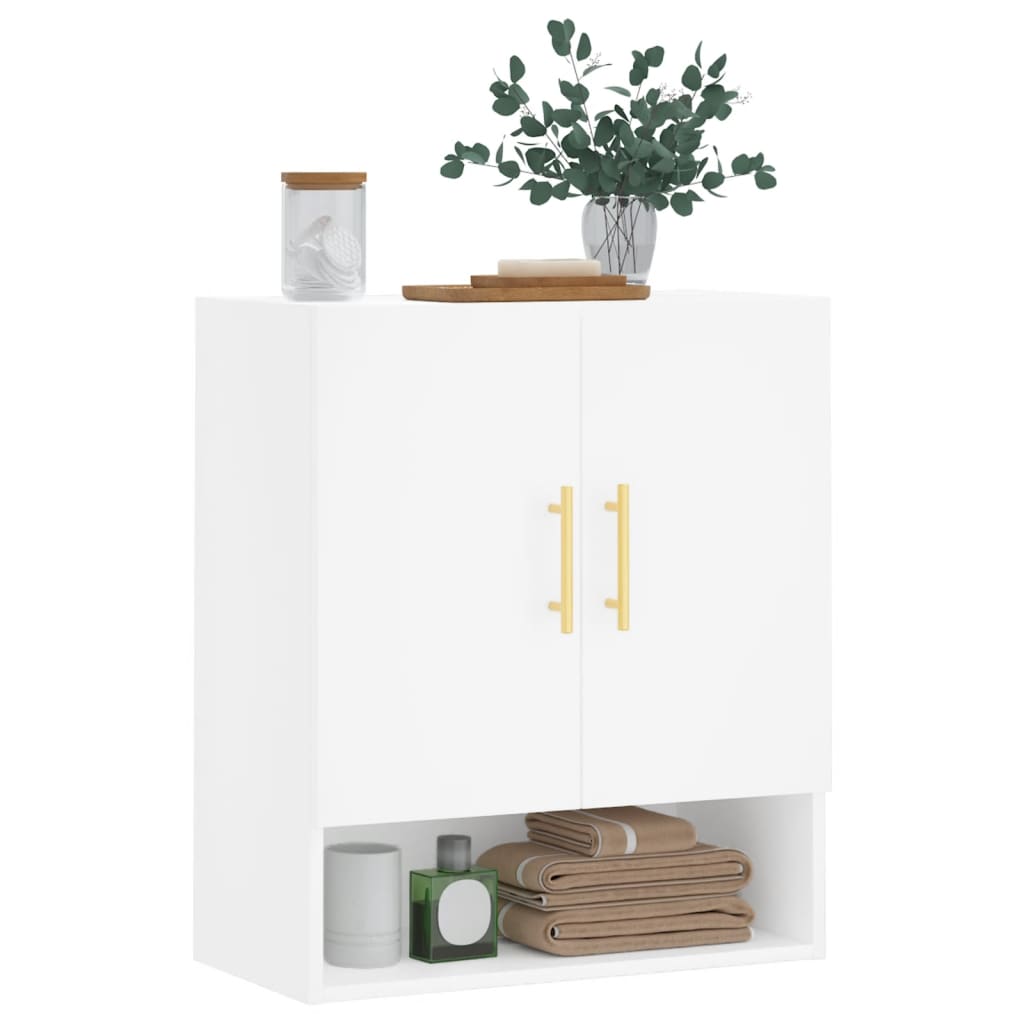 Armadietto a Muro Bianco 60x31x70 cm in Legno Multistrato | homemem39