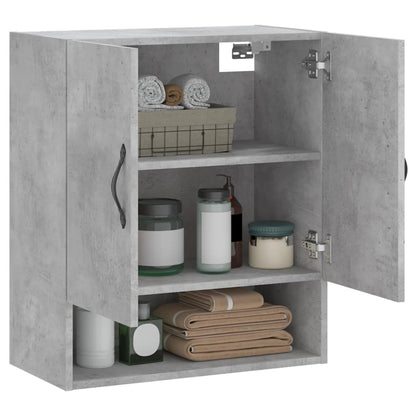 Armadietto a Muro Grigio Cemento 60x31x70 cm Legno Multistrato
