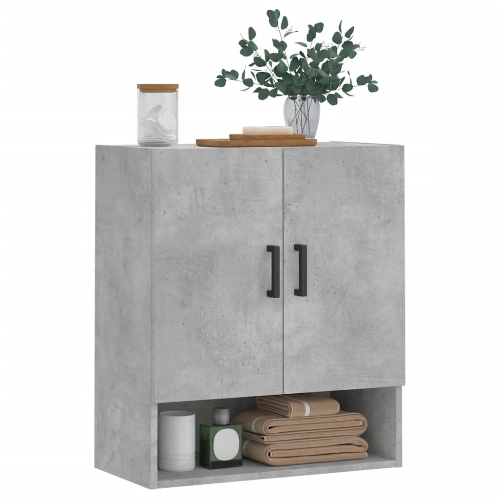 Armadietto a Muro Grigio Cemento 60x31x70 cm Legno Multistrato | homemem39