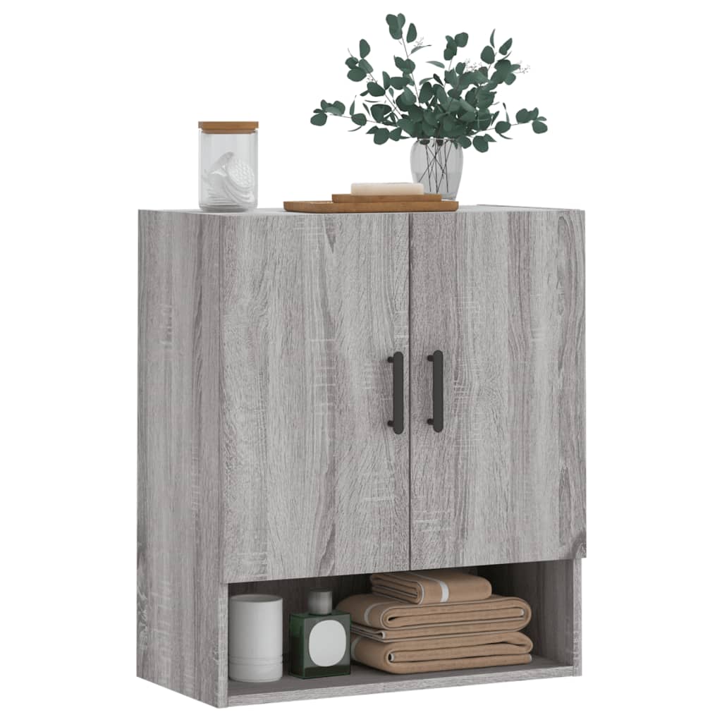 Armadietto a Muro Grigio Sonoma 60x31x70cm in Legno Multistrato | homemem39