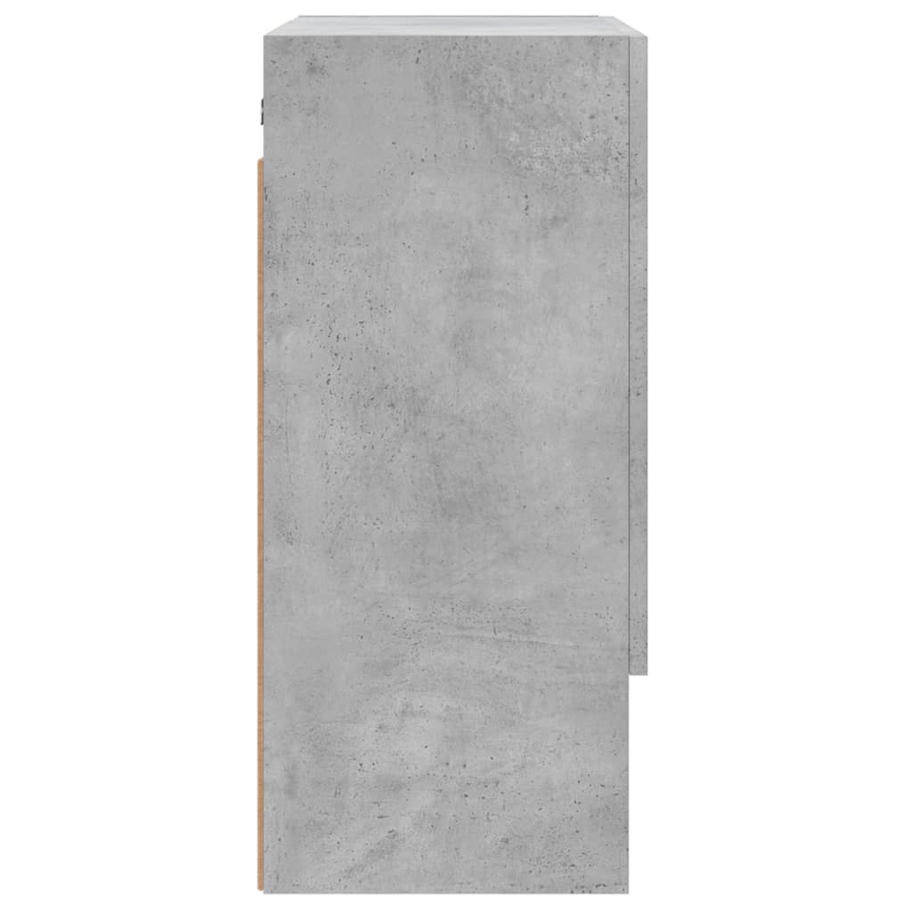 Armadietto a Muro Grigio Cemento 60x31x70 cm Legno Multistrato