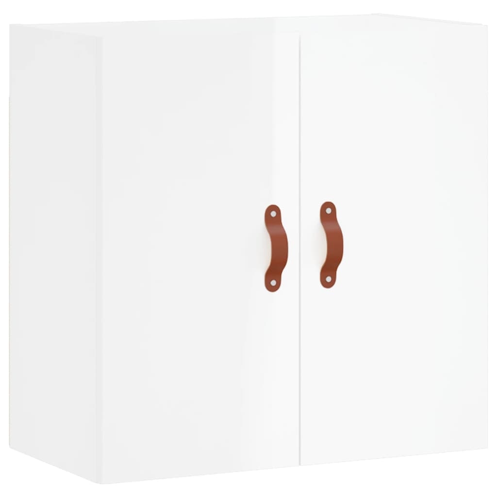 Armadietto a Muro Bianco Lucido 60x31x60 cm Legno Multistrato | homemem39