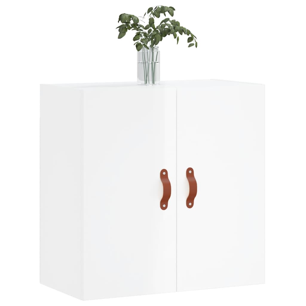 Armadietto a Muro Bianco Lucido 60x31x60 cm Legno Multistrato | homemem39