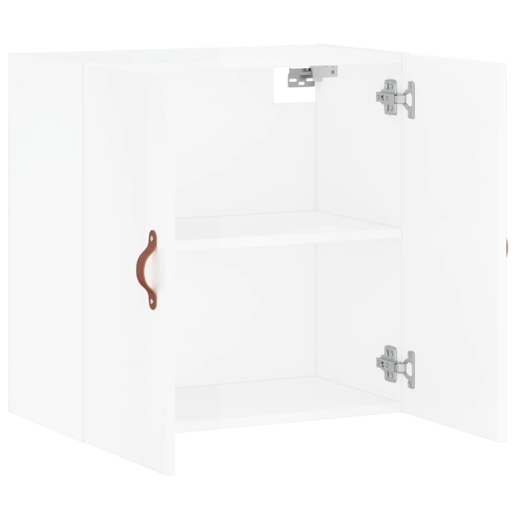 Armadietto a Muro Bianco Lucido 60x31x60 cm Legno Multistrato | homemem39